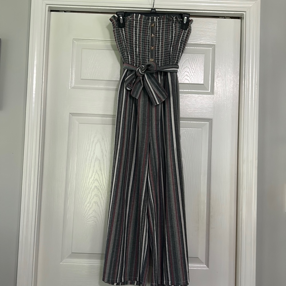 Pink, Green, White and Grey Jumpsuit